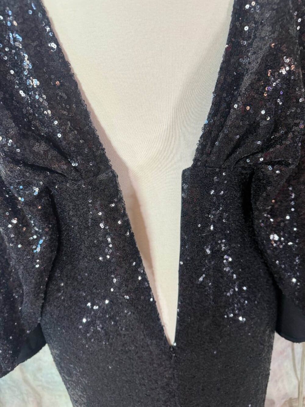New 📌Babeyond Minimalist Design Shimmering Sequins 1920s Style Formal Dress - Picture 11 of 16